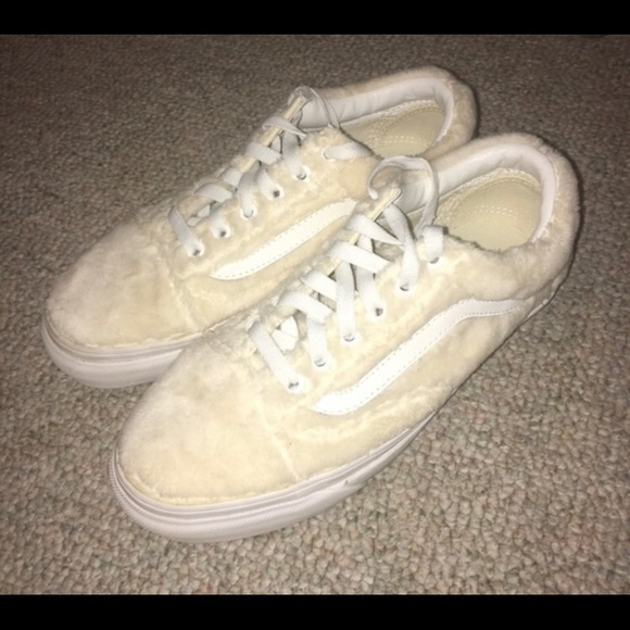 White/cream fluffy vans - Picture 2 of 4